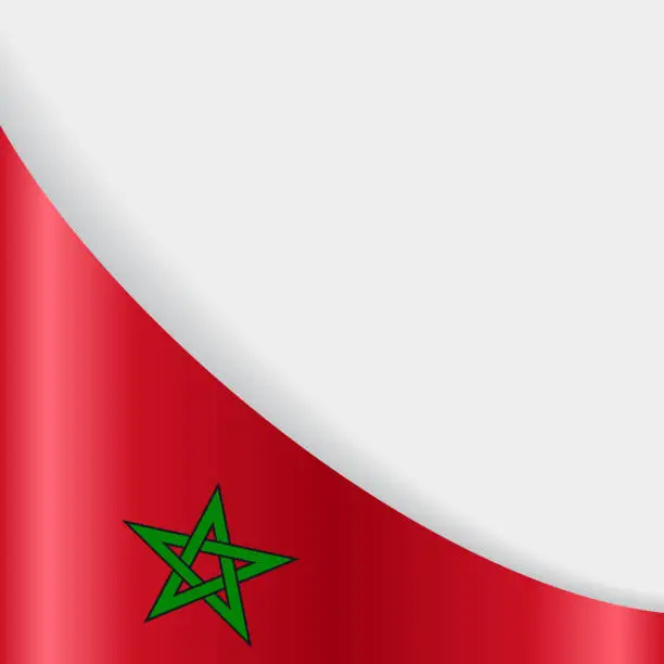 Vector illustration of Moroccan flag background. Vector illustration.