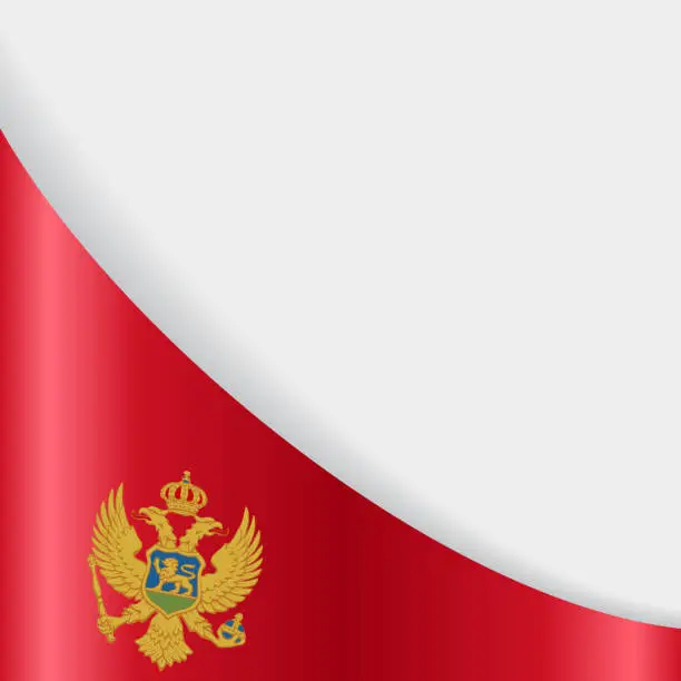 Vector illustration of Montenegro flag background. Vector illustration.