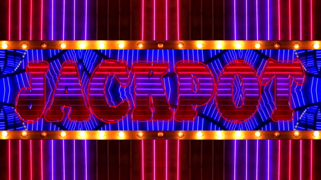 Loopable Neon JACKPOT Marquee