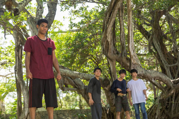 istock Young people playing with friends to enjoy Parkour 824213072