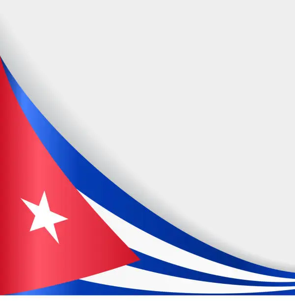 Vector illustration of Cuban flag background. Vector illustration.