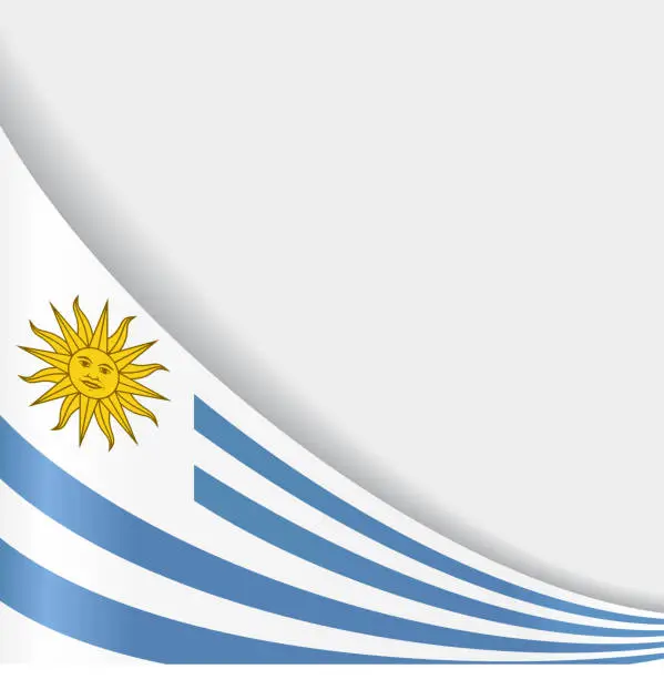 Vector illustration of Uruguayan flag background. Vector illustration.