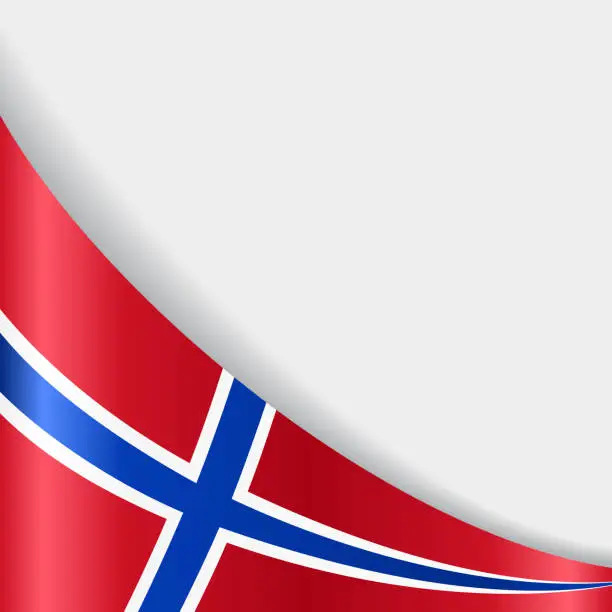 Vector illustration of Norwegian flag background. Vector illustration.