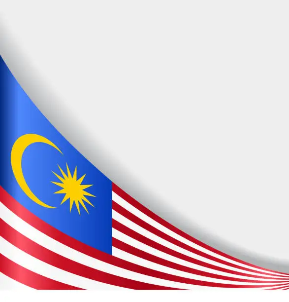 Vector illustration of Malaysian flag background. Vector illustration.