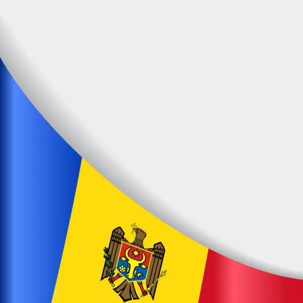 Vector illustration of Moldovan flag background. Vector illustration.