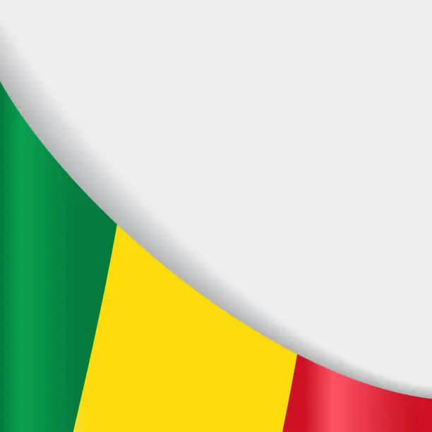 Vector illustration of Malian flag background. Vector illustration.