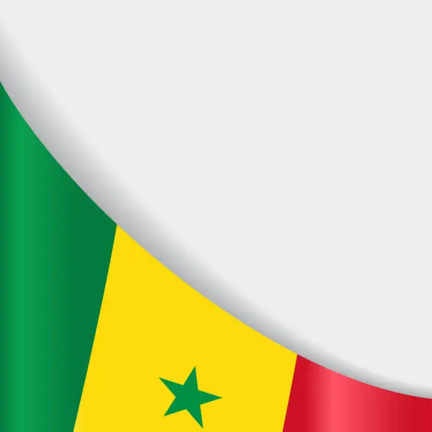 Vector illustration of Senegalese flag background. Vector illustration.