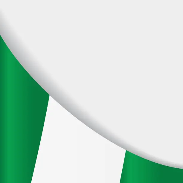 Vector illustration of Nigerian flag background. Vector illustration.