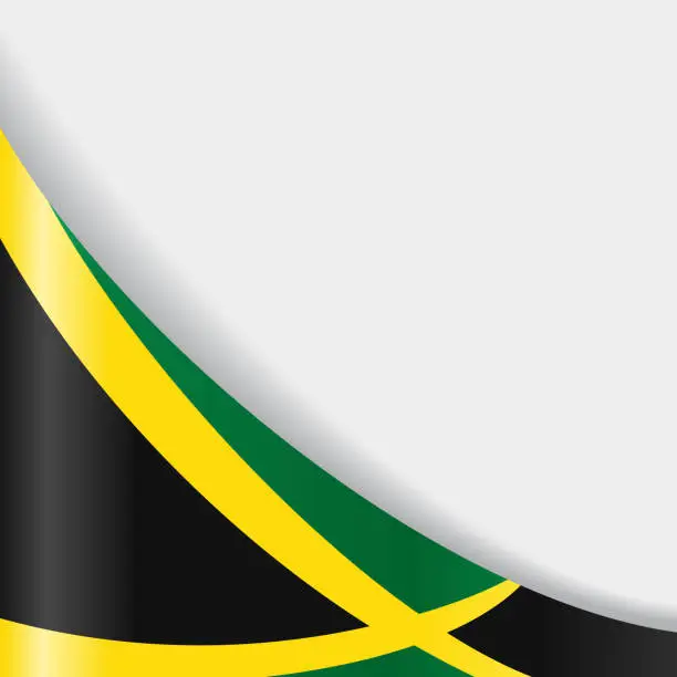 Vector illustration of Jamaican flag background. Vector illustration.