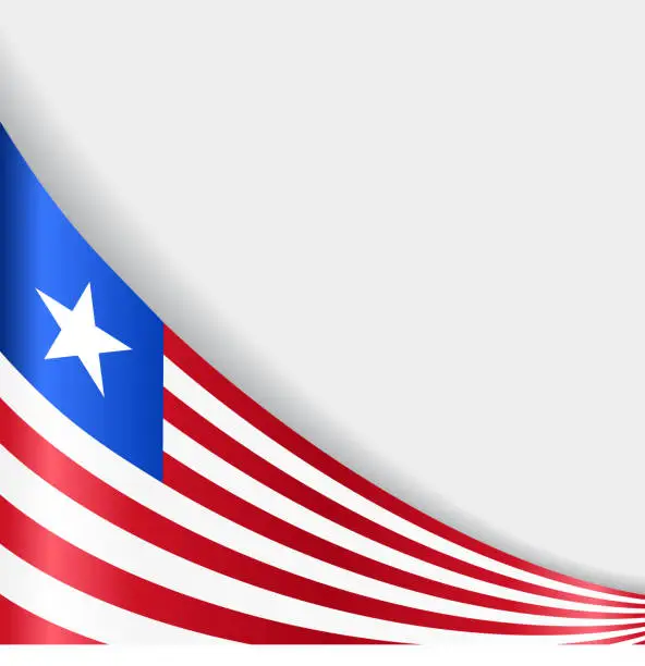 Vector illustration of Liberian flag background. Vector illustration.