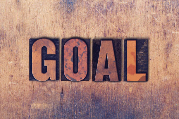 istock Goal Theme Letterpress Word on Wood Background 824231050