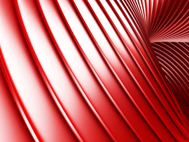 istock Red metallic stripes abstract glossy background 824231686