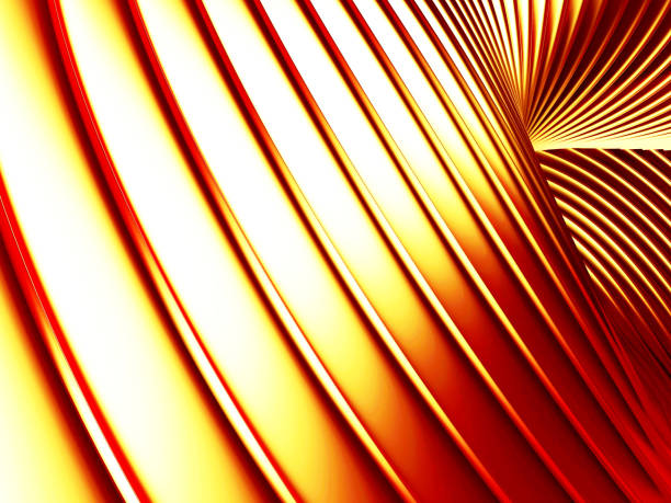 istock Golden striped waves abstract glossy background 824231808