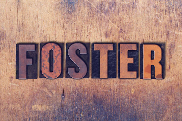 istock Foster Theme Letterpress Word on Wood Background 824238966