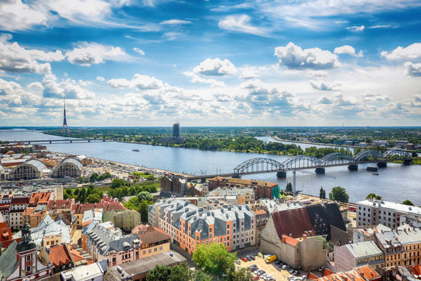 istock Aerial view of Riga, Latvia 824242664