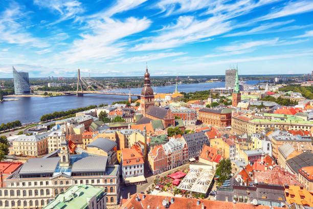 istock Aerial view of Riga, Latvia 824242698