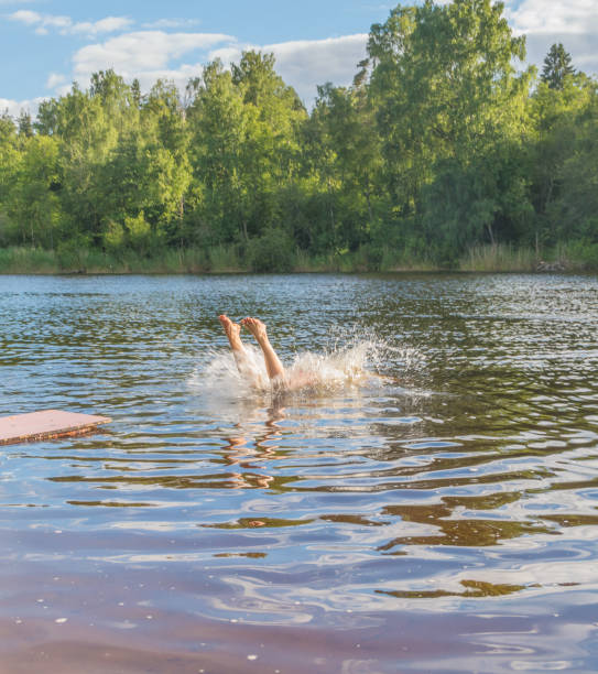 istock splashing in the water from a jump 824266802
