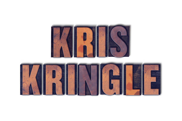 istock Kris Kringle Concept Isolated Letterpress Word 824270404