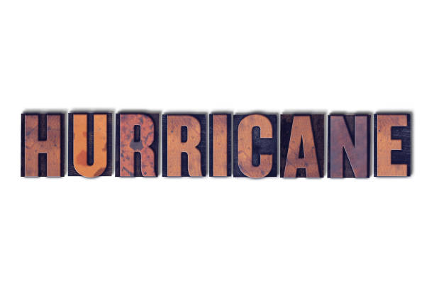 istock Hurricane Concept Isolated Letterpress Word 824278136