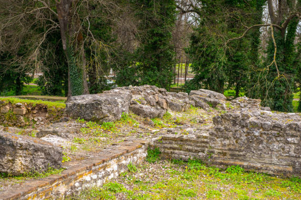 istock Ancient ruins in the Dion Archeological Site in Greece 824278254