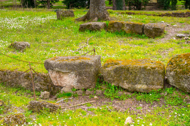 istock Ancient ruins in the Dion Archeological Site in Greece 824278616