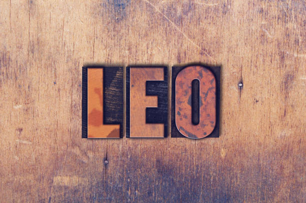 istock Leo Theme Letterpress Word on Wood Background 824290198