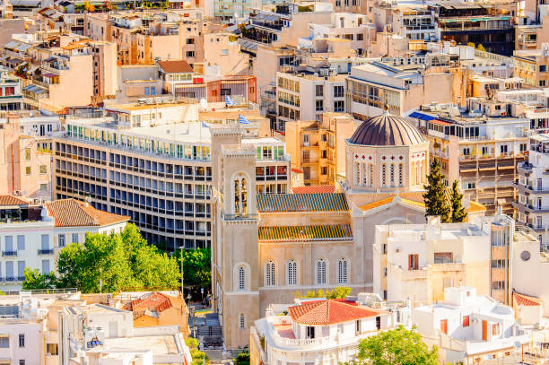 панорама афин, столицы греции. - 16723 стоковые фото и изображения