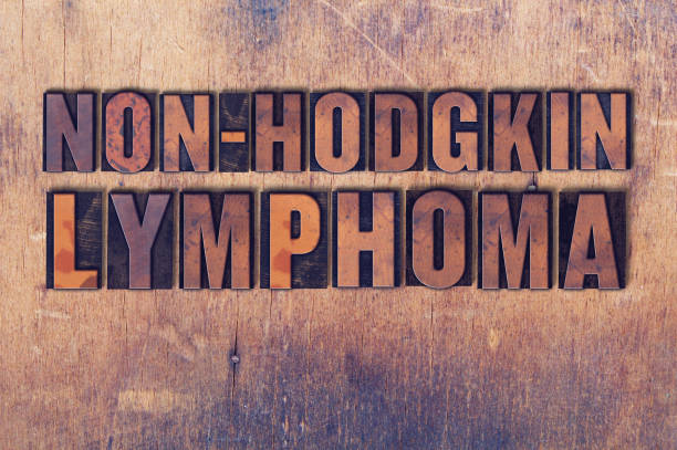 non-hodgkin lymphoma theme letterpress word on wood background - non hodgkin lymphoma imagens e fotografias de stock