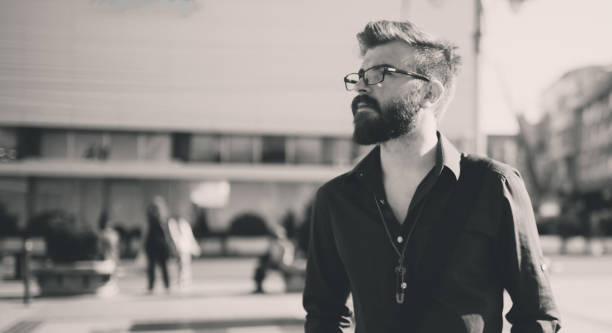 istock Hipster man in city 824317398