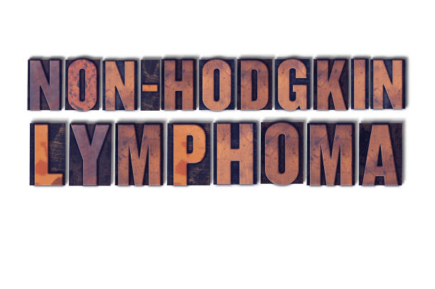 non-hodgkin lymphoma concept isolated letterpress word - non hodgkin lymphoma imagens e fotografias de stock