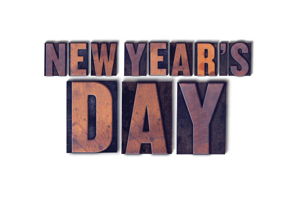 istock New Year's Day Concept Isolated Letterpress Word 824323926