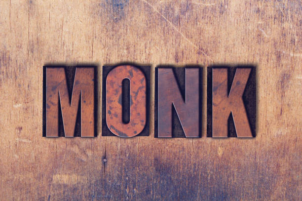istock Monk Theme Letterpress Word on Wood Background 824324698
