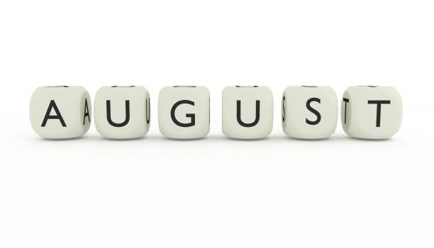 istock Names of the months written on dices. 824325208