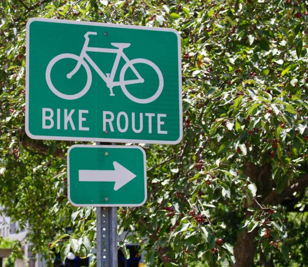 istock Bike Route Sign 824327960