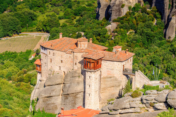 istock Monastery complex in Meteora mountains, Thessaly, Greece. UNESCO World Heritage 824333802