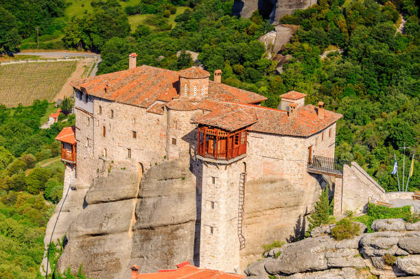 istock Monastery complex in Meteora mountains, Thessaly, Greece. UNESCO World Heritage 824334150