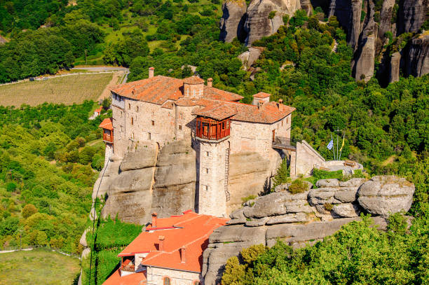 istock Monastery complex in Meteora mountains, Thessaly, Greece. UNESCO World Heritage 824334210