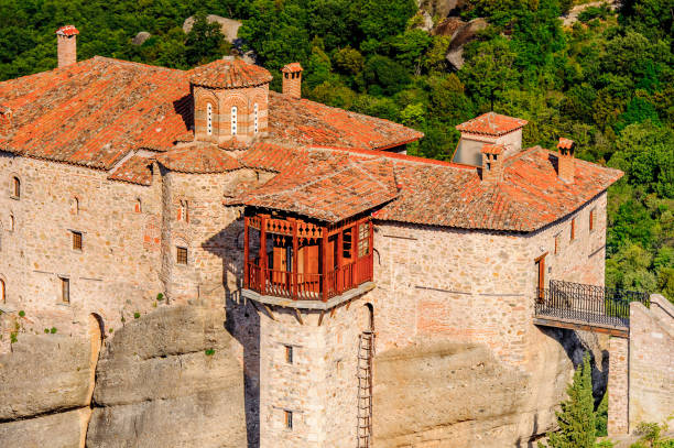 istock Monastery complex in Meteora mountains, Thessaly, Greece. UNESCO World Heritage 824334216
