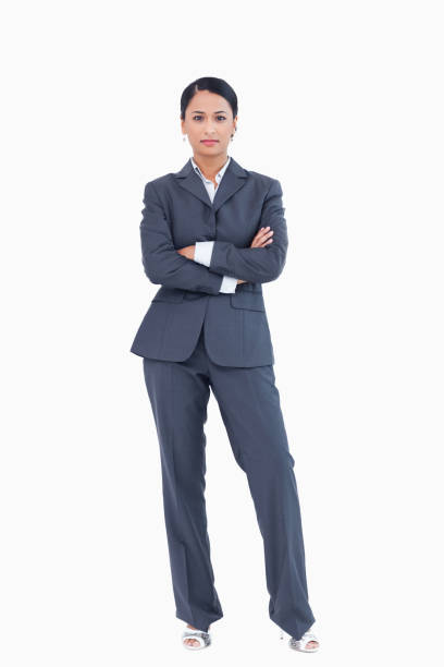 istock Businesswoman standing with arms folded 824338362