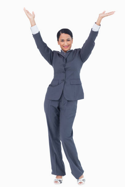 istock Cheering businesswoman 824340684