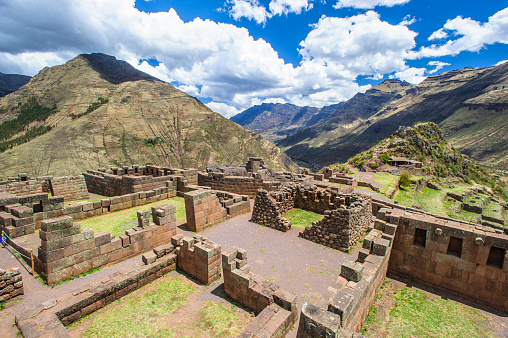 Old incas high mountains fortress