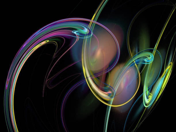 istock image of one Digital Fractal on Black Color 824348170