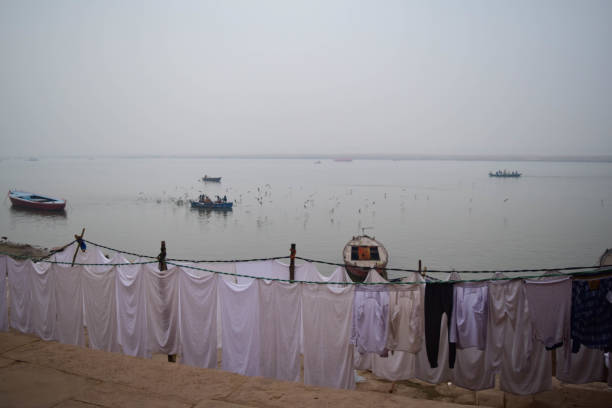 istock Ganges river view from a Ghat in Varanasi, India 824348770