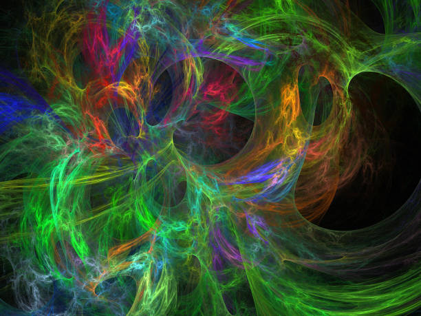 istock image of one Digital Fractal on Black Color 824351714