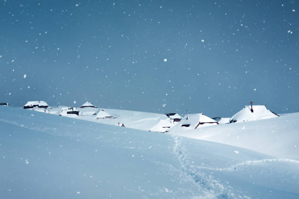 istock Snowcapped Mountain Village 824351872