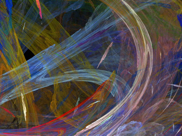 istock image of one Digital Fractal on Black Color 824351950