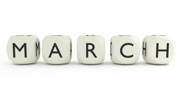 istock Names of the months written on dices. 824352766