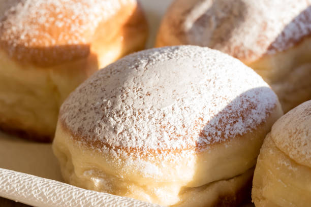 istock Tasty krapfen filled with cream 824355408