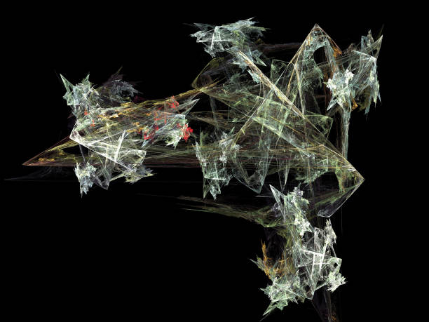 istock image of one Digital Fractal on Black Color 824358630