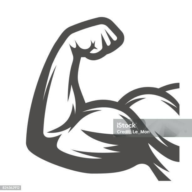 Muscle Arms Biceps Stock Illustration - Download Image Now - Muscular Build, Arm, Icon Symbol
